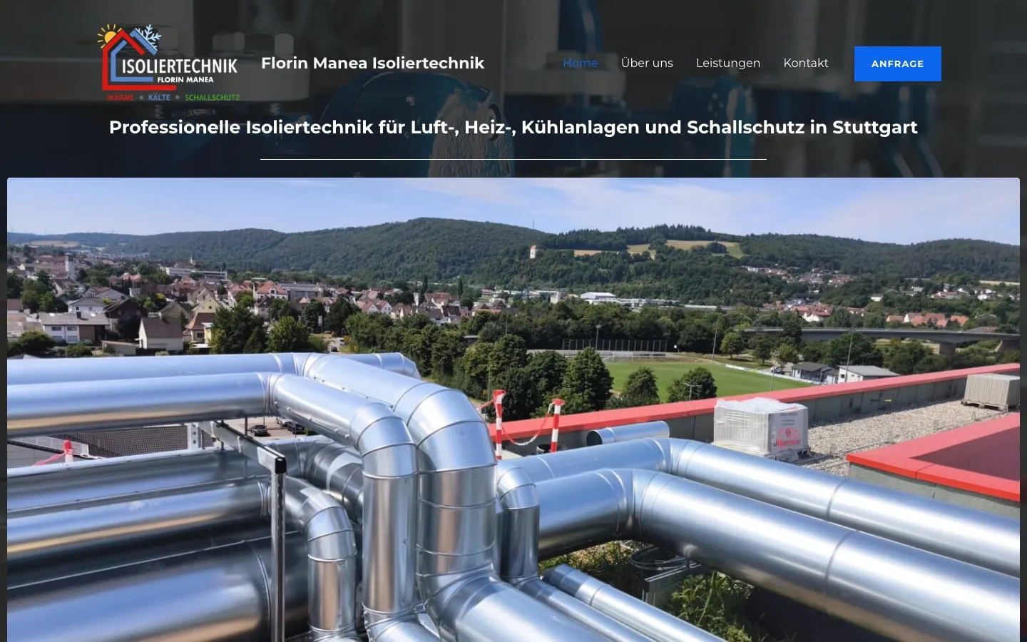 Screenshot der Website von Florin Manea Isoliertechnik